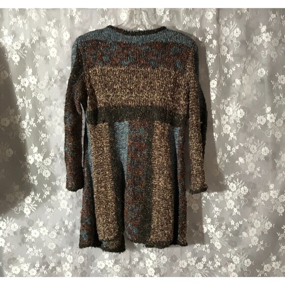 Curio Chunky Knit Cardigan Size Medium Boho Hippie Grannycore Cozy Eclectic - Picture 2 of 4